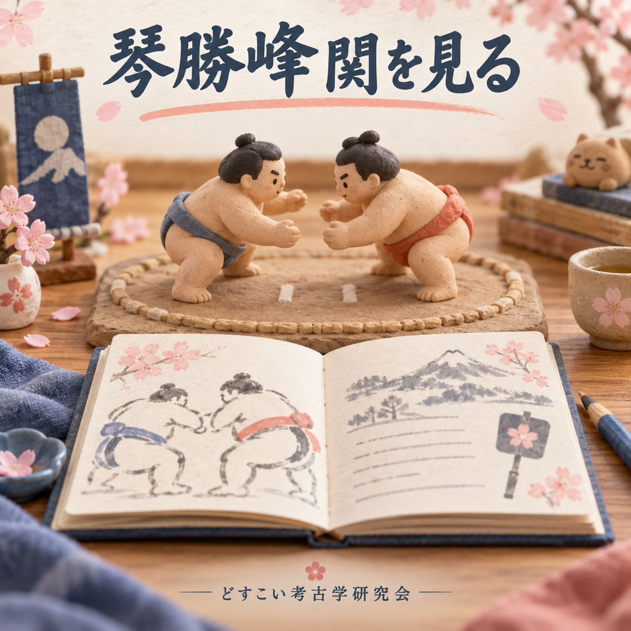 琴勝峰関を見るをイメージした創作画像