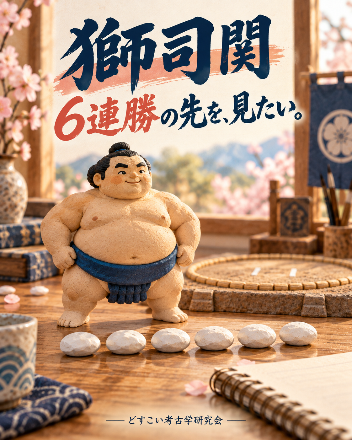 獅司関。六つ並んだ白星の、その先。
