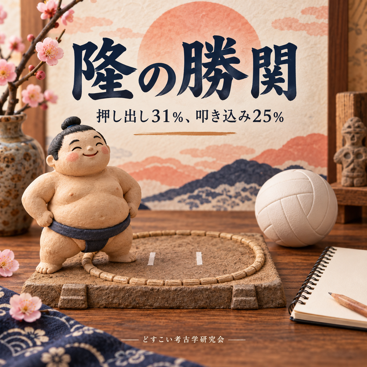 隆の勝関｜押し出し31％、叩き込み25％。笑顔の次に見たい攻防