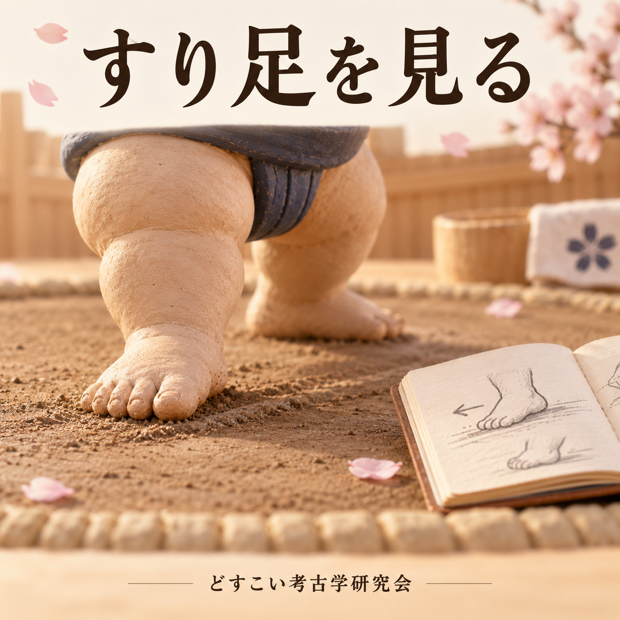 すり足を見るをイメージした創作画像