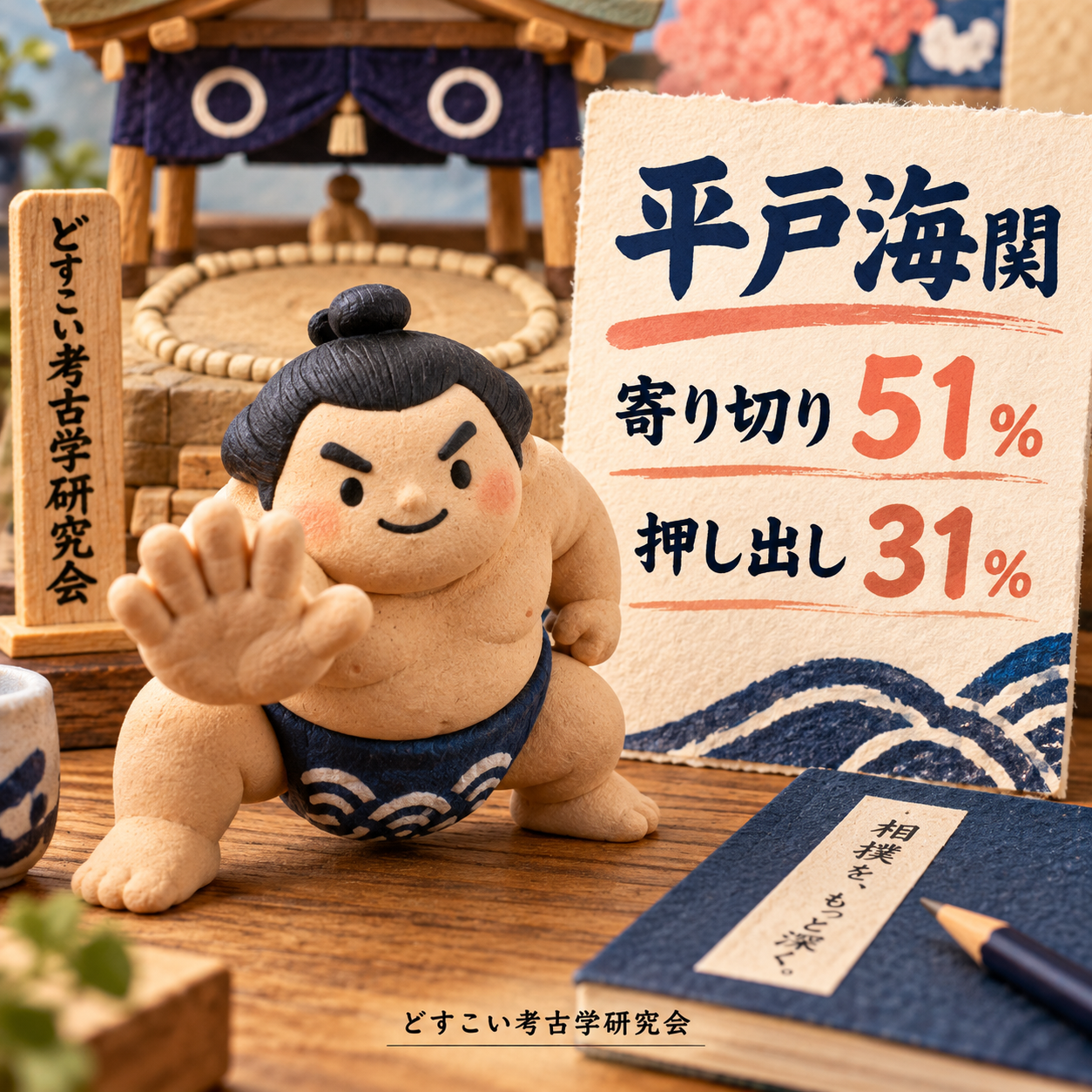 平戸海関｜寄り切り51％、押し出し31％。前へ運ぶ二つの白星