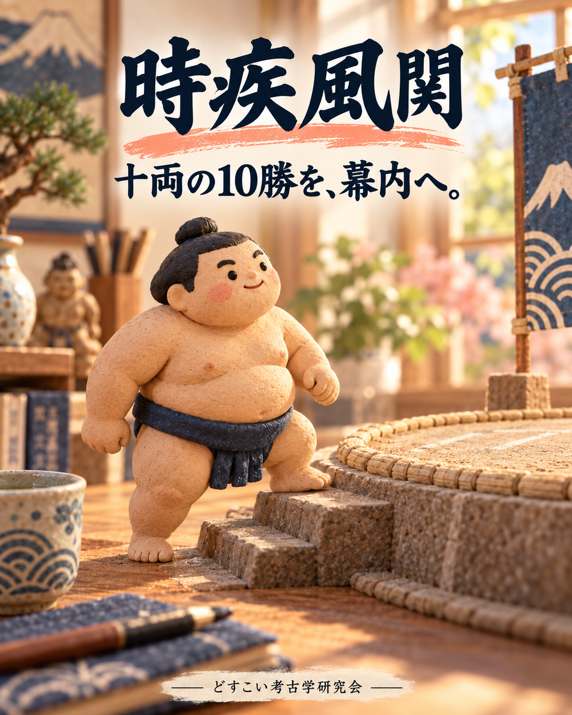 時疾風関。十両の10勝が、幕内へつながった。