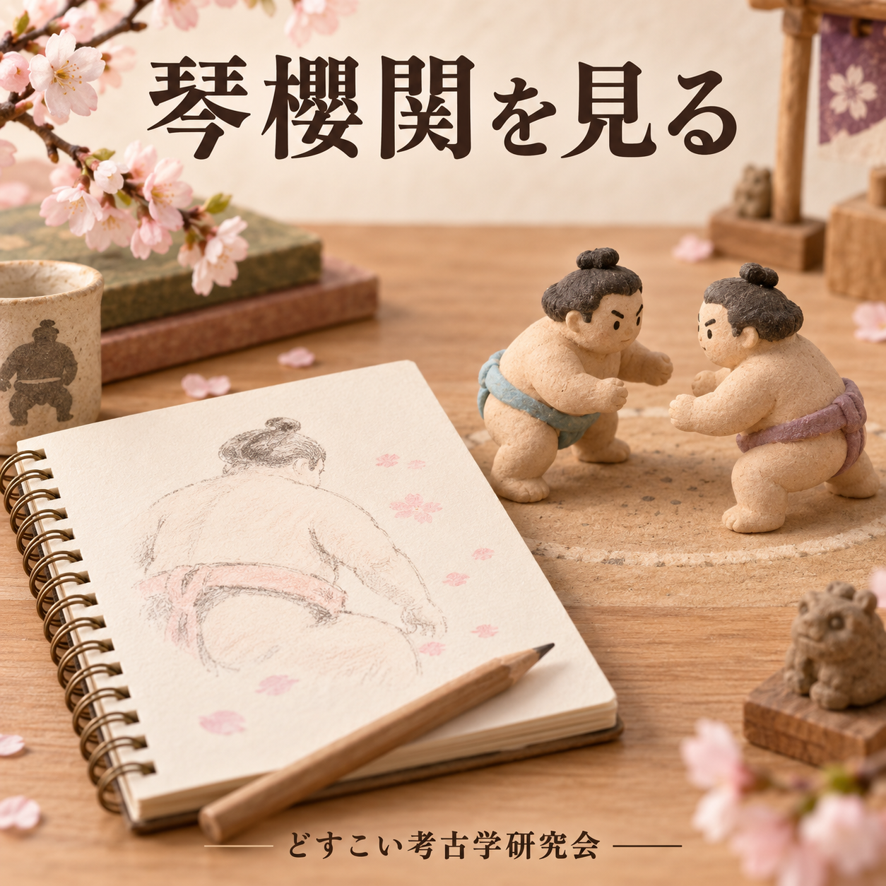 琴櫻関を見るをイメージした創作画像