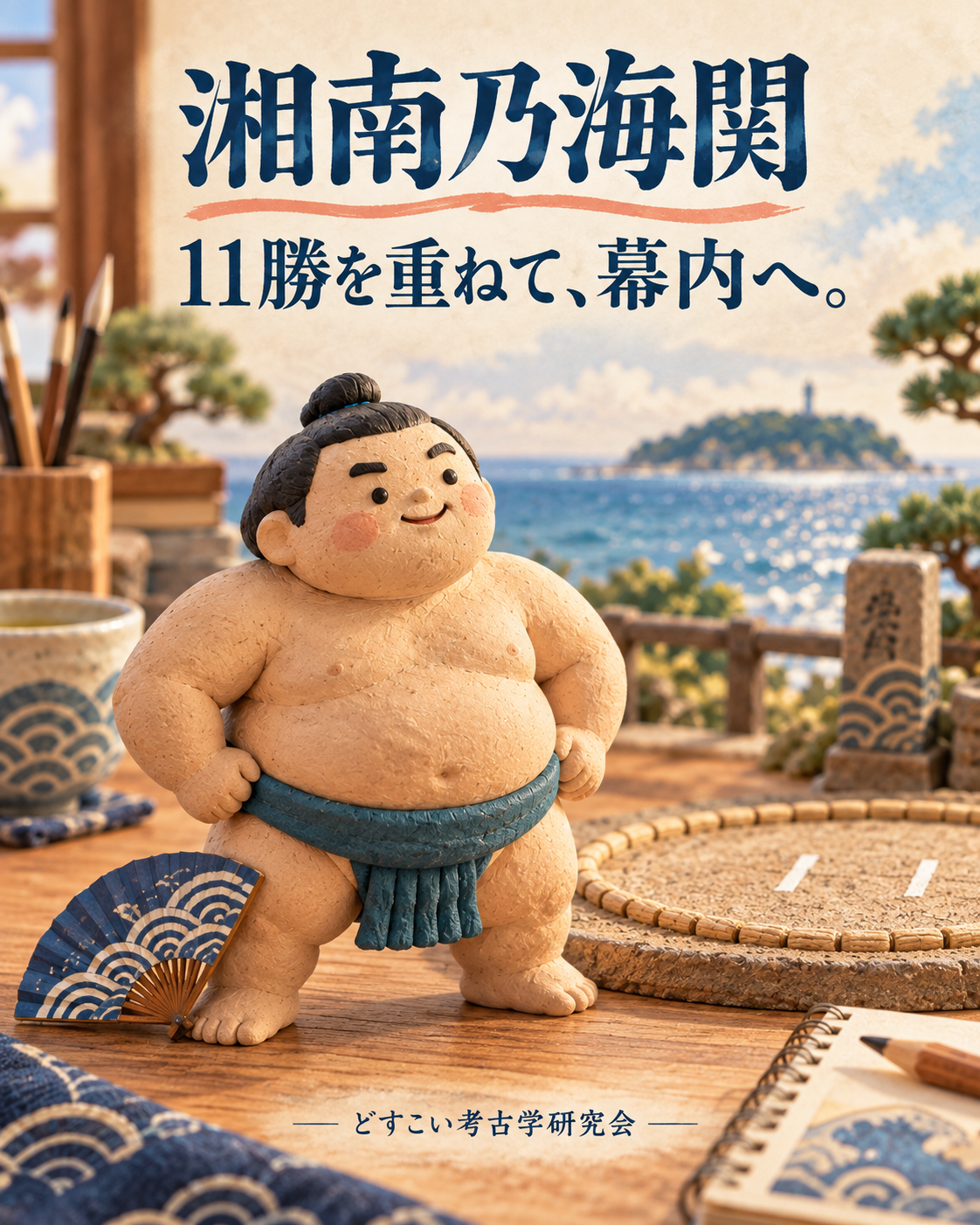 湘南乃海関。七月の11勝を重ねて、幕内へ。