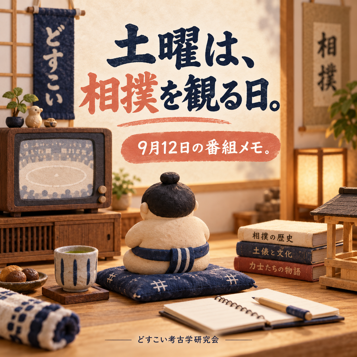 9月12日の相撲番組メモ｜「どすこい研」は八日目に注目、開幕前に見たい3本
