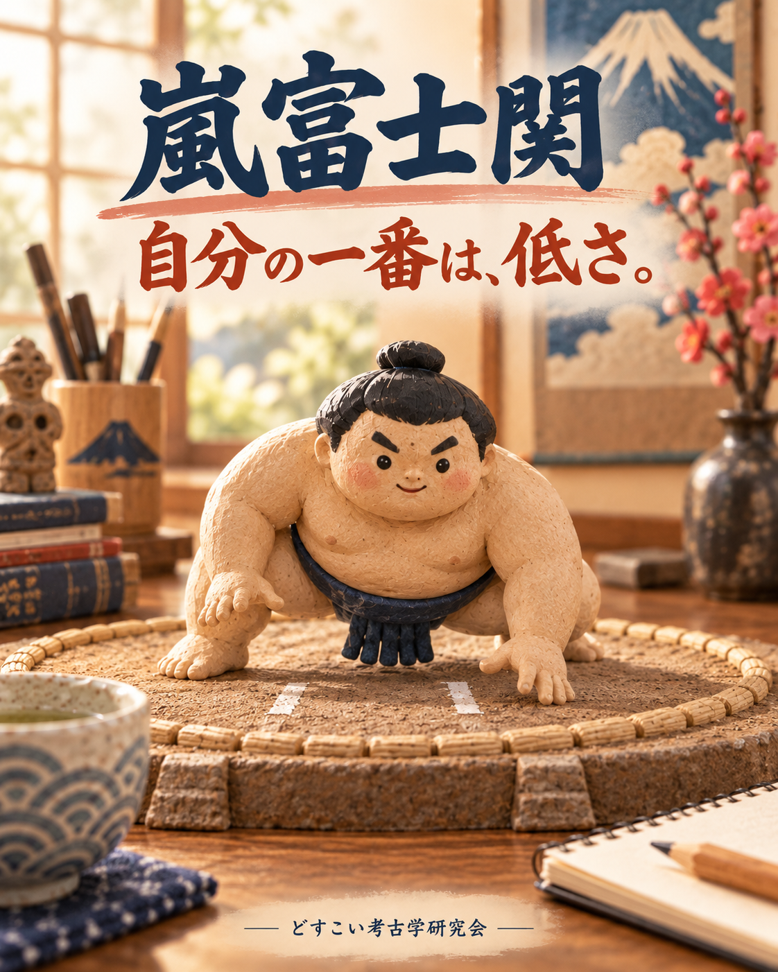 嵐富士関。新十両で11勝、自分の一番は「低さ」。