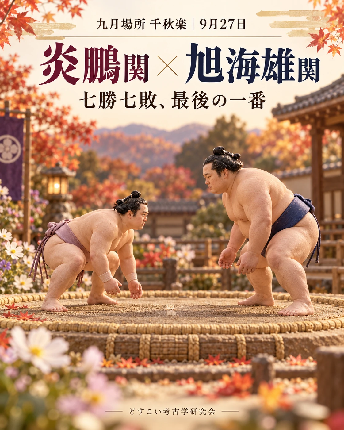 炎鵬関 × 旭海雄関の創作ミニチュア