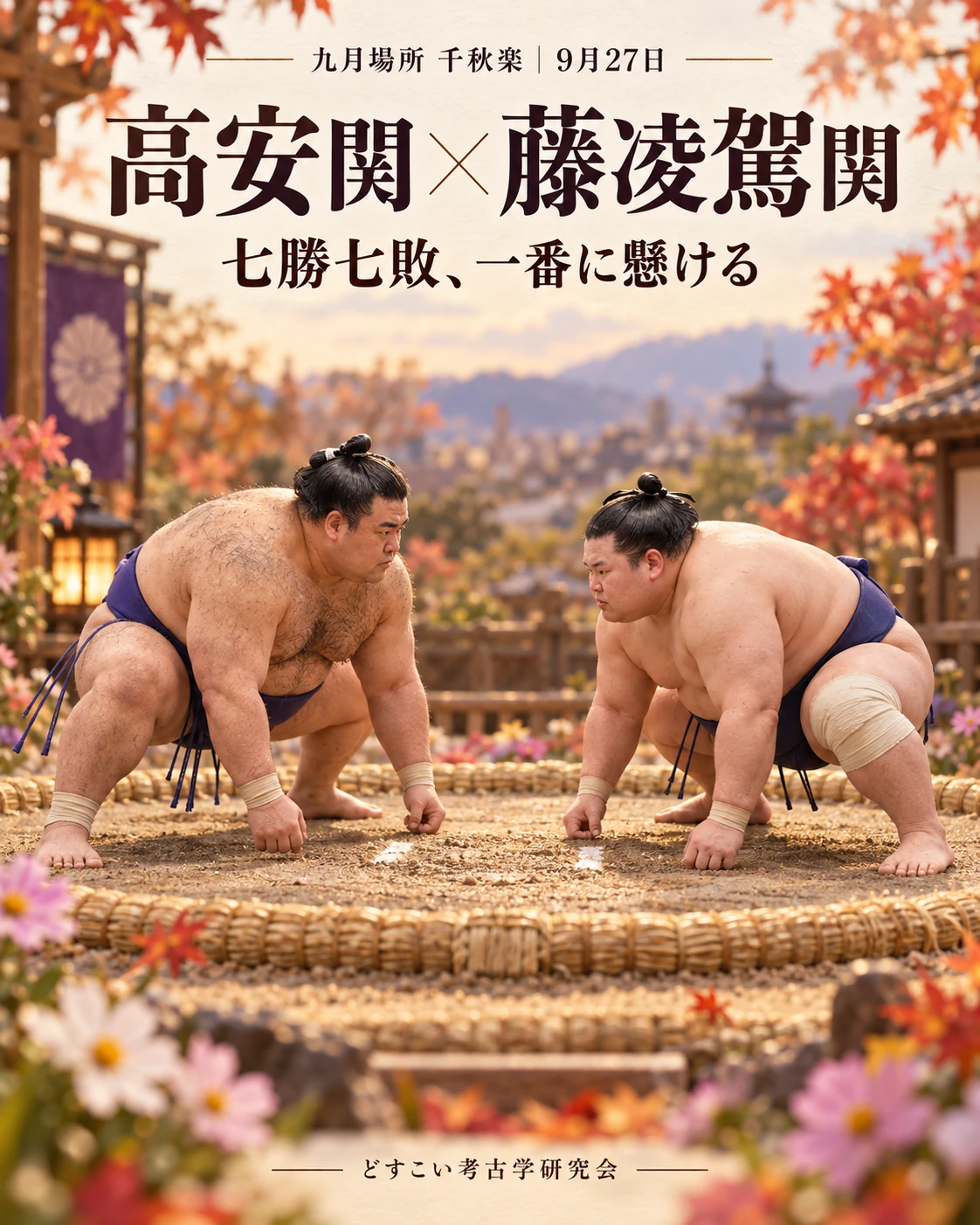 高安関 × 藤凌駕関の創作ミニチュア