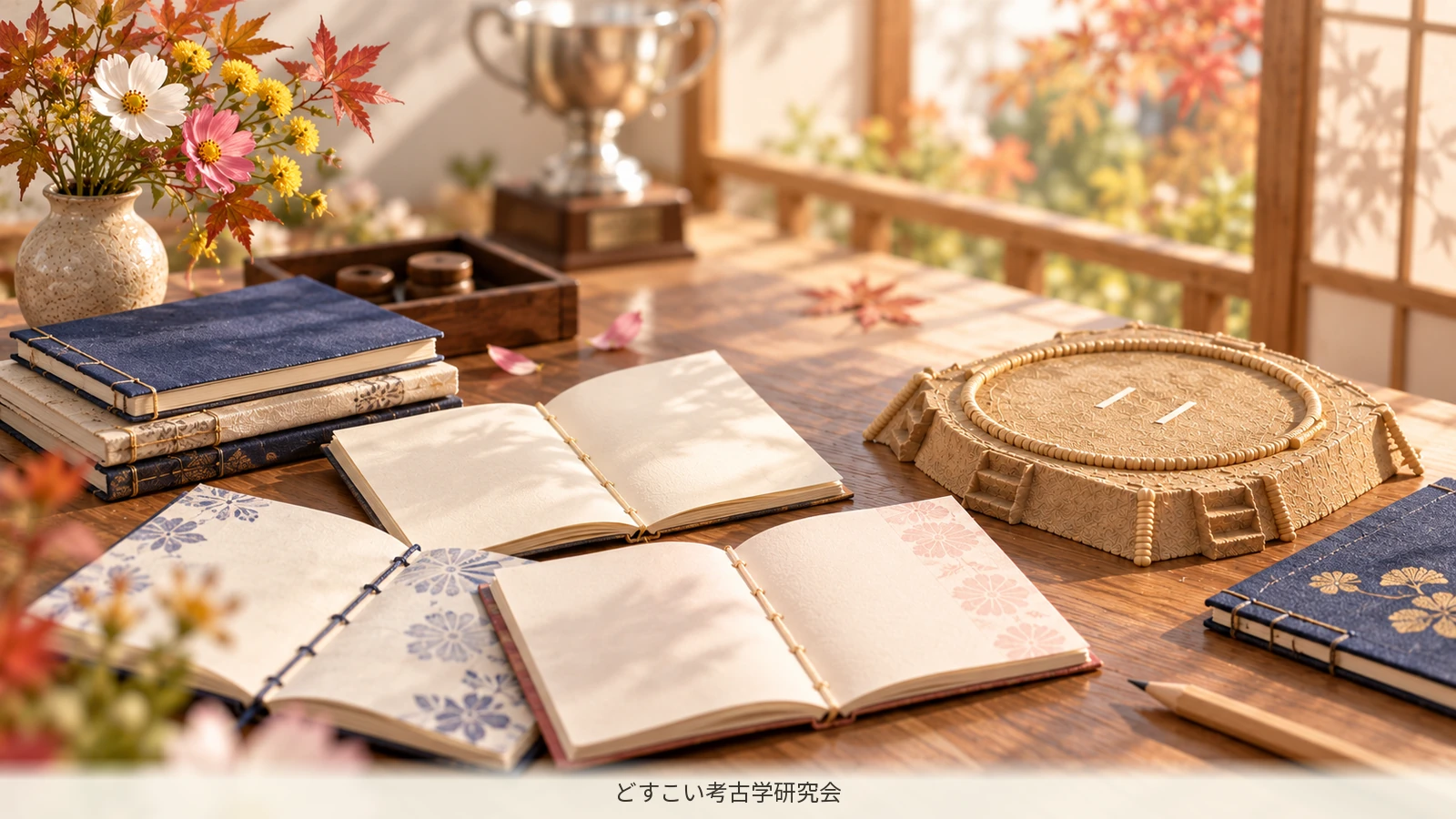 A research desk with records of wrestlers other than the champions laid out.