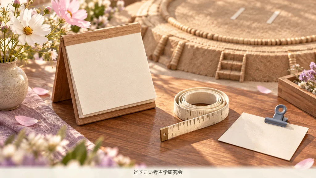 測定時点を記録する道具のミニチュア