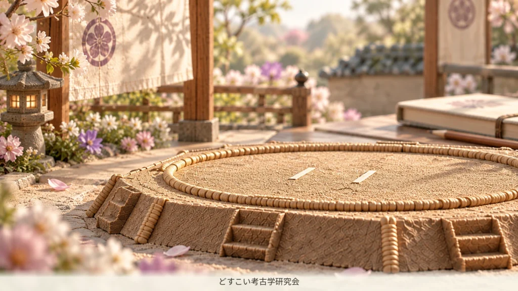 数字から土俵上の一番へ目を戻すミニチュア